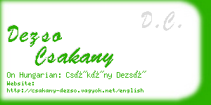 dezso csakany business card